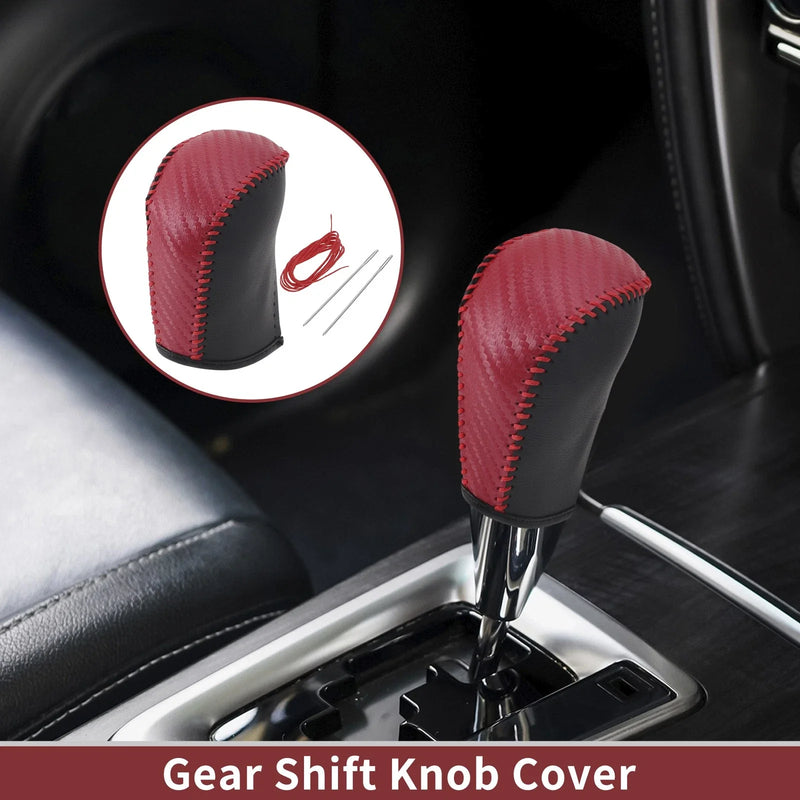 Subaru Forester Red Faux Leather Gear Shift Knob Cover (2006-2012)