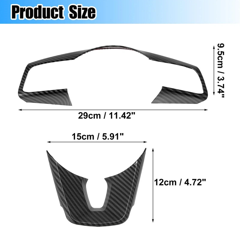 Kia Carbon Fiber Pattern Black Interior Steering Wheel Covers