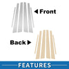 Mitsubishi Lancer (2002-2007) Silver Tone 6 Pcs Door Pillar Window Trim