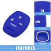 Honda Accord Civic CR-V Pilot Black Blue Smart Key Fob Covers (2 x)