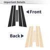 Mazda 6 (2003-2007) Black 6 Pcs Door Pillar Window Trim