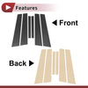 Nissan Altima (2007-2012) Black Carbon Fiber 6 x Car Door Pillar Window Trim