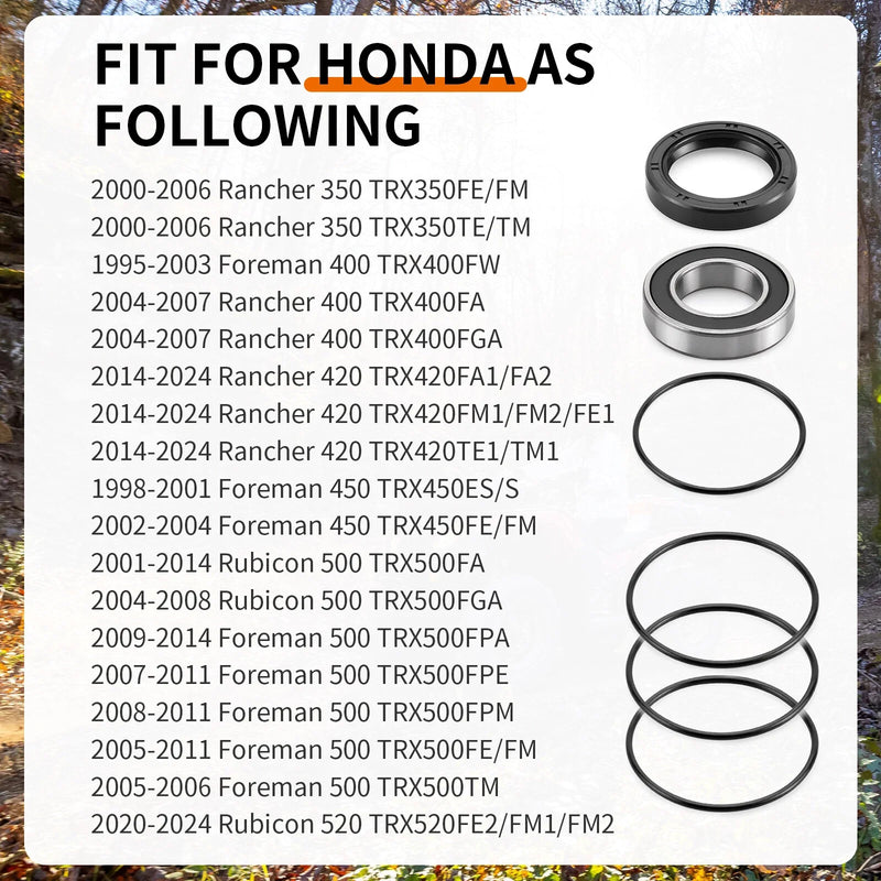 Honda Foreman 450 TRX450FE / FM / ES / S 98-04 Rear Left Axle Wheel Bearing & Seal