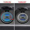 Car Boat 12V 24V Dual USB Fast Power Charger Socket