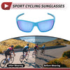 Motorcycle Goggles Blue Lens Blue Black Frame Tri-Acetyl Cellulos