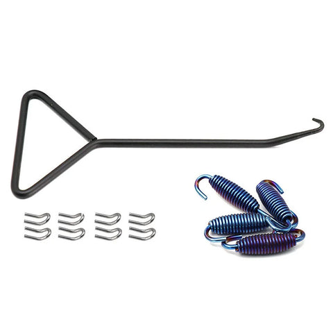 Motorcycle (A02) - All Blue Exhaust Pipe Muffler Mounting Springs