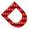 Car Badge Emblem Alphabet Letter D Carbon Red D Decals Stickers
