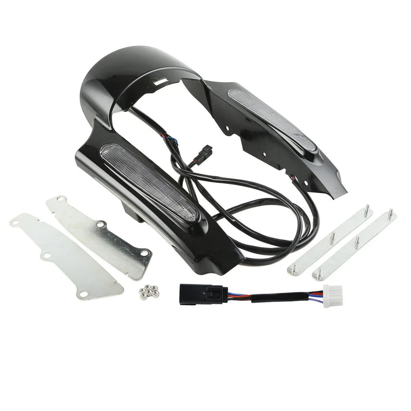 Harley Road Glide Touring Black Rear Fender Fascia Set (2009-2013)