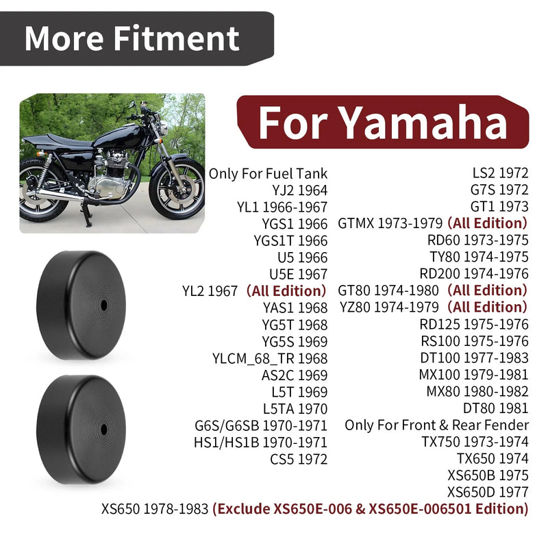 Yamaha TY80 YZ80 RD200 RD125 RD60 Fuel Tank Mount Damper 2Pcs (1973–1979)
