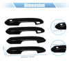 Toyota Highlander RAV4 (2019-2021) Black 4 x Car Side Door Handle Cover Trim