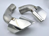 BMW F15 X5 (2014-2015) 2 x Muffler Pipes Steel Rear Bumper Exhaust Tips