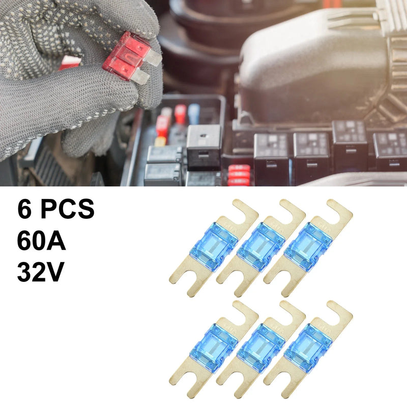 Car Truck Motorcycle Boat Audio 6 x 60A AFS Mini ANL Fuses