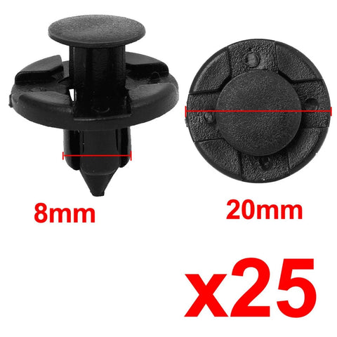 Nissan 25 Plastic Rivets Retainer Clips 8mm