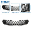Kia Forte (2014-2016) Black Chrome Silver Tone Upper Bumper Grille