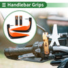 Motorcycle Aluminum Orange Throttle & Bar Hand Grips Cover Kit