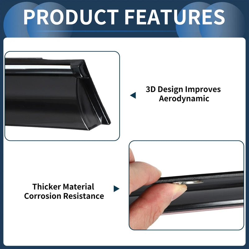 Honda Civic Sedan 2012 (2012) - Side Window Vent Visors Black Window Deflectors