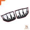 Ford Ranger Matte Black Red Logo Rear Tail Light Lamp Cover Trim (12-21)