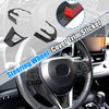 Toyota Corolla 3 Pcs Carbon Fiber Pattern Black Steering Wheel Cover Trim
