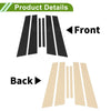 BMW 3-Series Black 6 Pcs Door Pillar Window Trim (1999-2005)