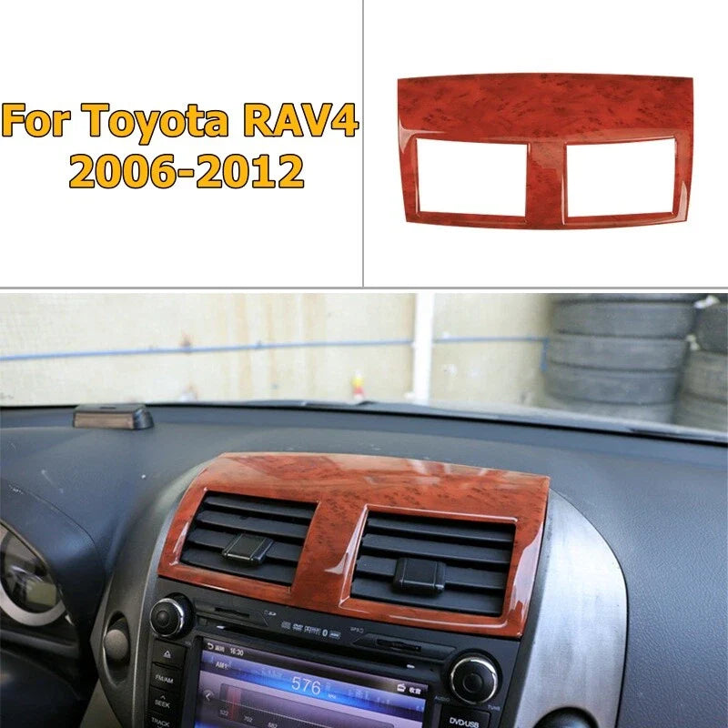 Toyota RAV4 Yellow Peach Wood Console Frame Cover (2006–2012)