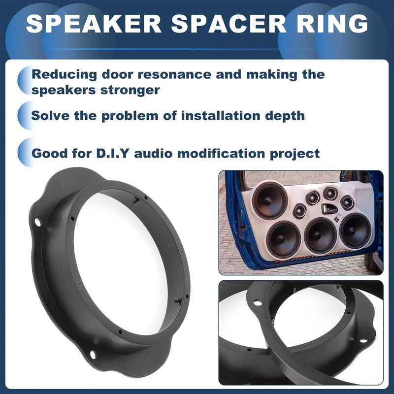 Ford C-Max 6.5" Tweeter Speaker Adaptor 2 x Pcs Speaker Spacer Ring