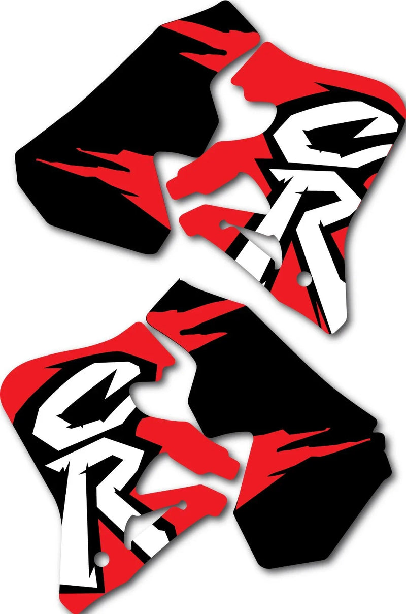Honda CR 250 Radiator Tank Shroud Stickers "Track" Style (1995-1997)