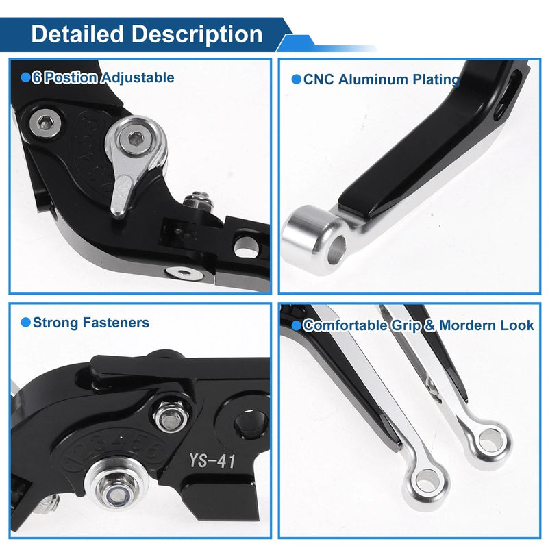 Suzuki GSXR150 (2017-2020) Silver Tone Adjustable Brake Clutch Levers