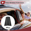 KIA Carens (2007-2012) Black 4 Pcs Door Pillar Window Trim