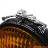 Harley Chopper Bobber Chrome Skull Headlight Ornament 7"