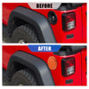 Jeep Wrangler Orange Aluminum Alloy ABS Gas Fuel Tank Cap Cover (2007-2017)