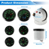 Marine Boat Car Black 6 Gauge Set GPS Speedometer Tacho Fuel/Temp/Oil/Volt