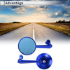 Bikes M8/M10 Motorcycle Rear View Mirrors Handlebar Blue Aluminum