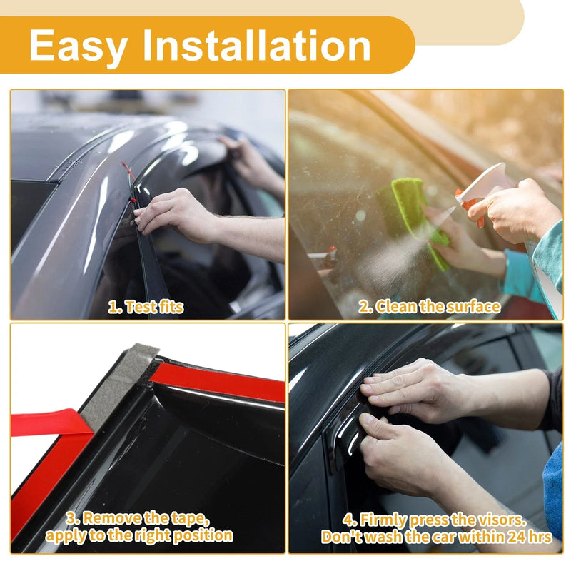 Hyundai Accent Hatchback 2012-2017 Side Vent Visors Window Deflectors