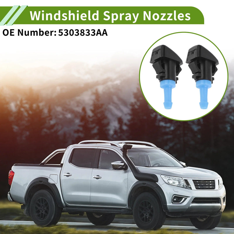 Ram (2013-2023) - 1 Set Windshield Washer Nozzle & Hose Connector