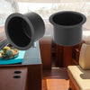 Marine Boats RVs 2 x Aluminum Alloy Bottle Cup Drink Holder Insert Black