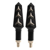 2 x Amber & White LED Motorcycle Turn Signal Indicators
