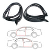 Mercedes-Benz W124 280TE 300TE 250TD 300D Front Door Weatherstrip Rubber Set