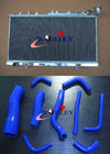 Nissan Pulsar N14 N15 GTIR SR20DET Aluminum Radiator & Black Hose (91-00)