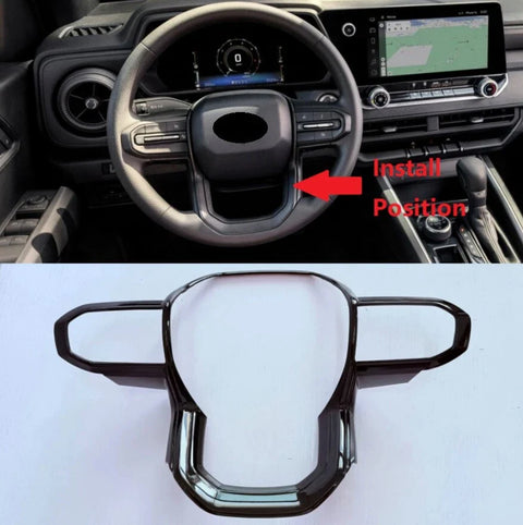 Chevrolet Colorado Black ABS Steering Wheel Cover Trim (2023-2025)