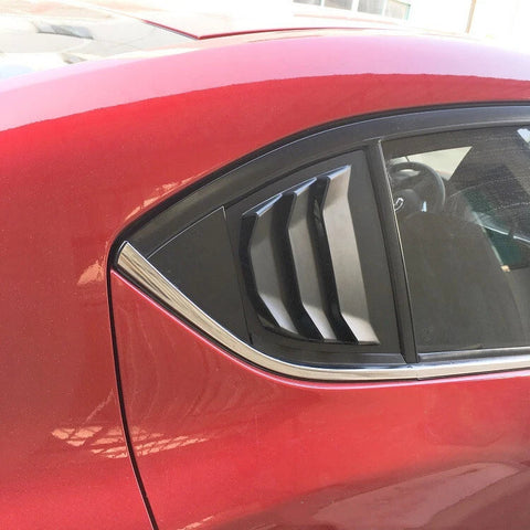 Mazda 3 Axela 2X Matte Black Side Window Louver Cover Side Trim (2014–2018)