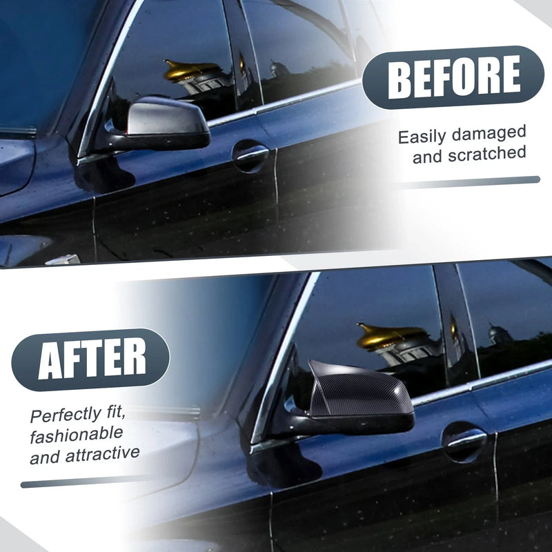 BMW 5 / 6 / 7 Series F01 F02 Rearview Mirror Cover Cap Black CF