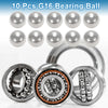 G16 21.4mm Bearing Ball Steel G16 Precision Silver Tone 10 Pcs