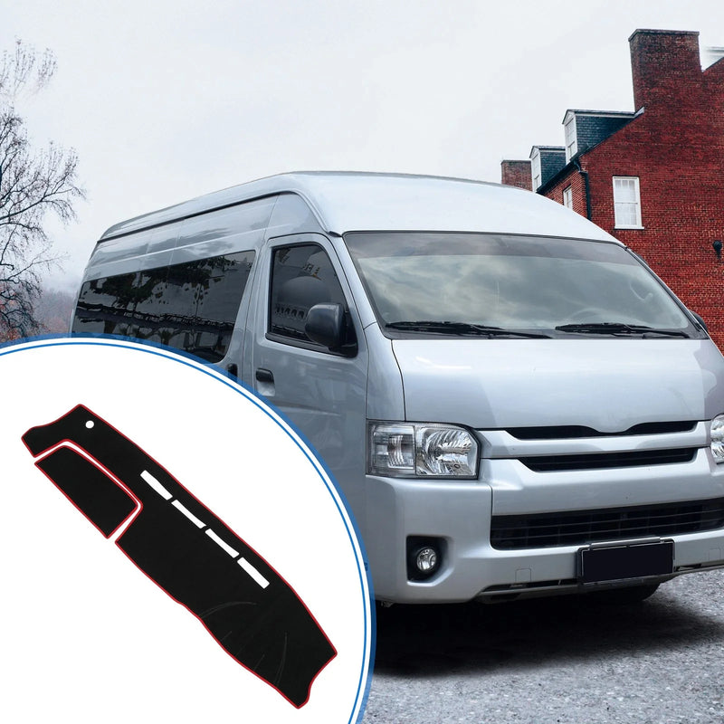 Toyota Hiace Wide Edition Sun Protector Black Red Dashboard Dash Cover Mat
