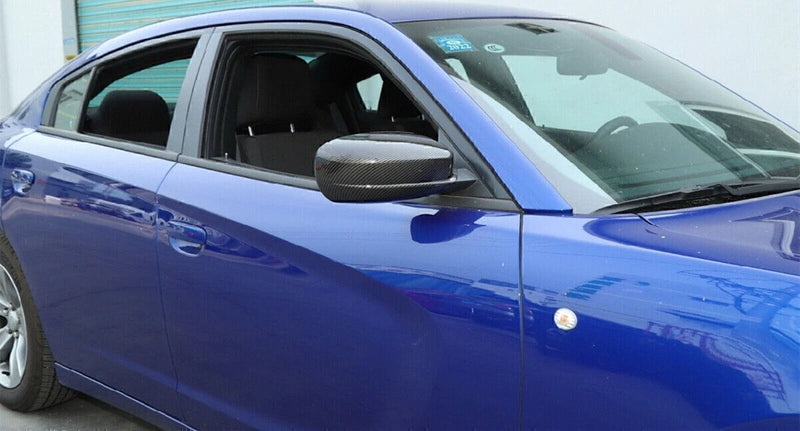 Dodge Charger Carbon Fiber Black Rear View Side Mirror Covers (2011-2020)