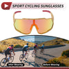 Motorcycle Motorcycle Riding Goggles Red Lens Yellow with Red Spot Frame