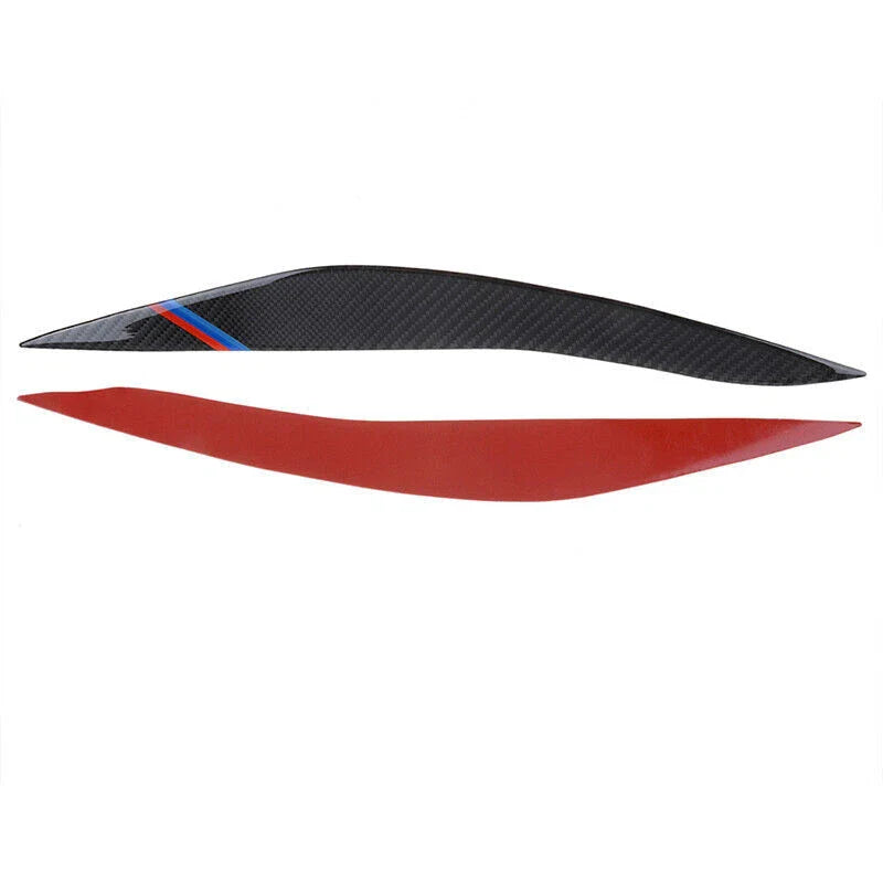 BMW 5 Series F10 Carbon Fiber Headlight Eyebrow Cover Trim (2010-2013)