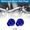 Motorcycle Motorcycle Mirror Hole Plugs Right Hand M10x1.25 Blue Screws