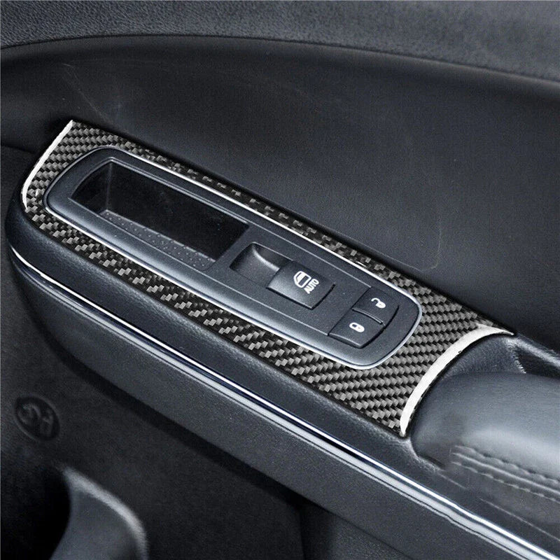 Dodge Charger Real Carbon Fiber Window Lift Switch Panel Trim (2011-2014)
