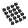 Car - Fits Various Models 17mm Black Wheel Lug Nut Bolt Cover Caps (20 Pcs)