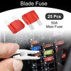 Car Boat Truck RV Motorcycle 25 Pcs Maxi Fuse 50A Blade Fuse